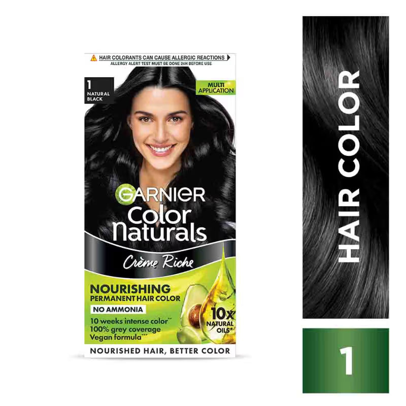 Garnier Hair Colouring Creme,Long-lasting,Smoothness & Shine,Color Naturals, Shade