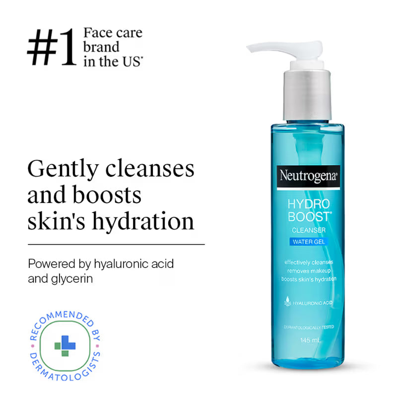 Neutrogena Hydro Boost Cleanser Water Gel Face Wash with Hyaluronic Acid