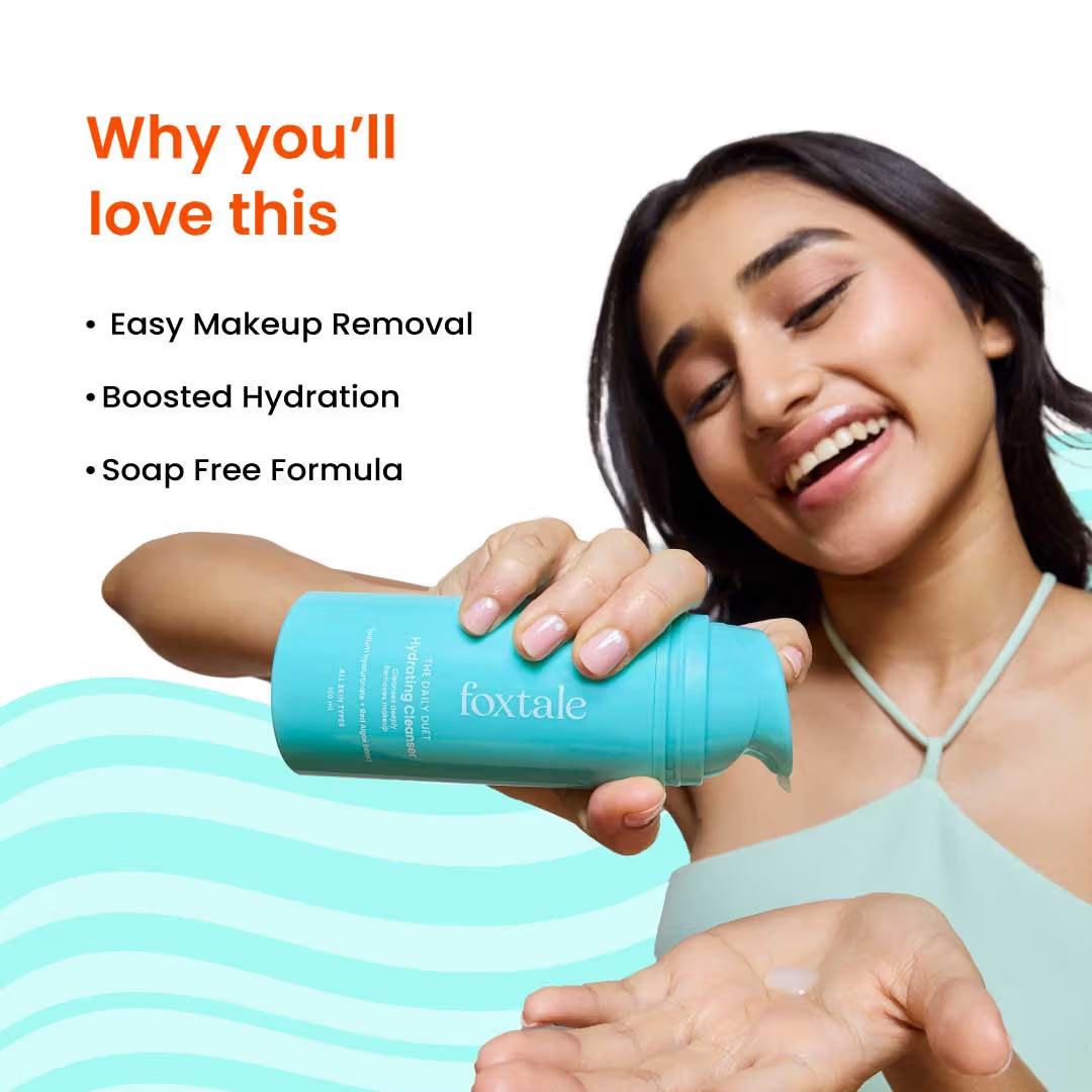 Foxtale Hydrating Cleanser & Makeup Remover with Hyaluronic Acid