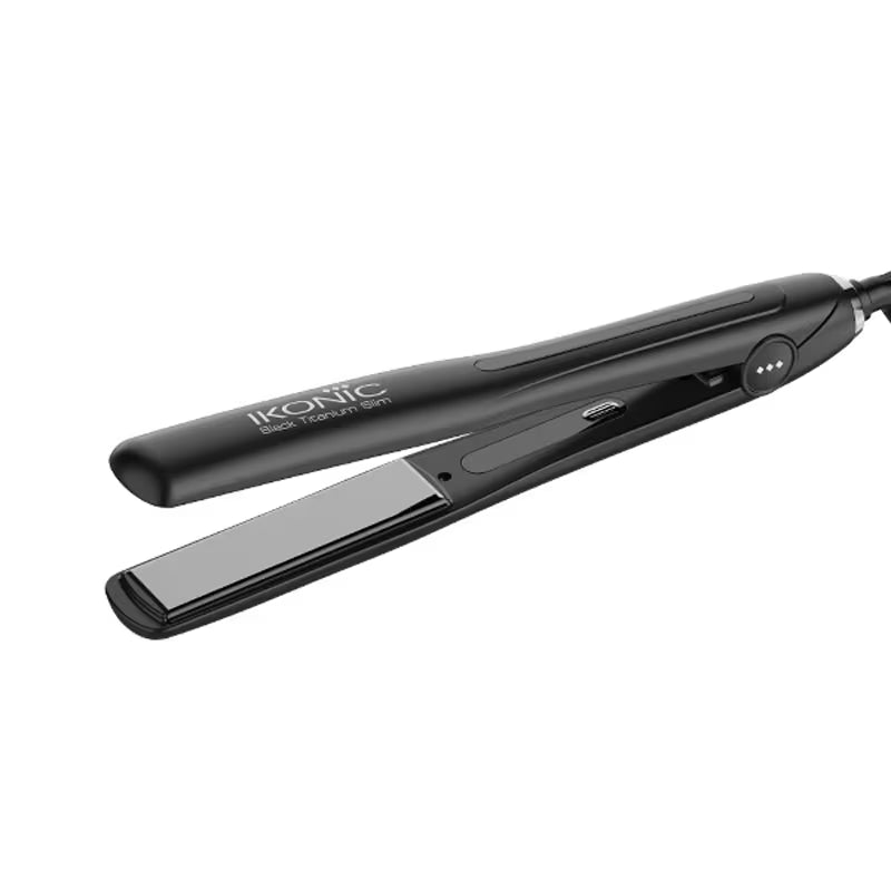 Ikonic Professional Titanium Slim Hair Straightener - Black