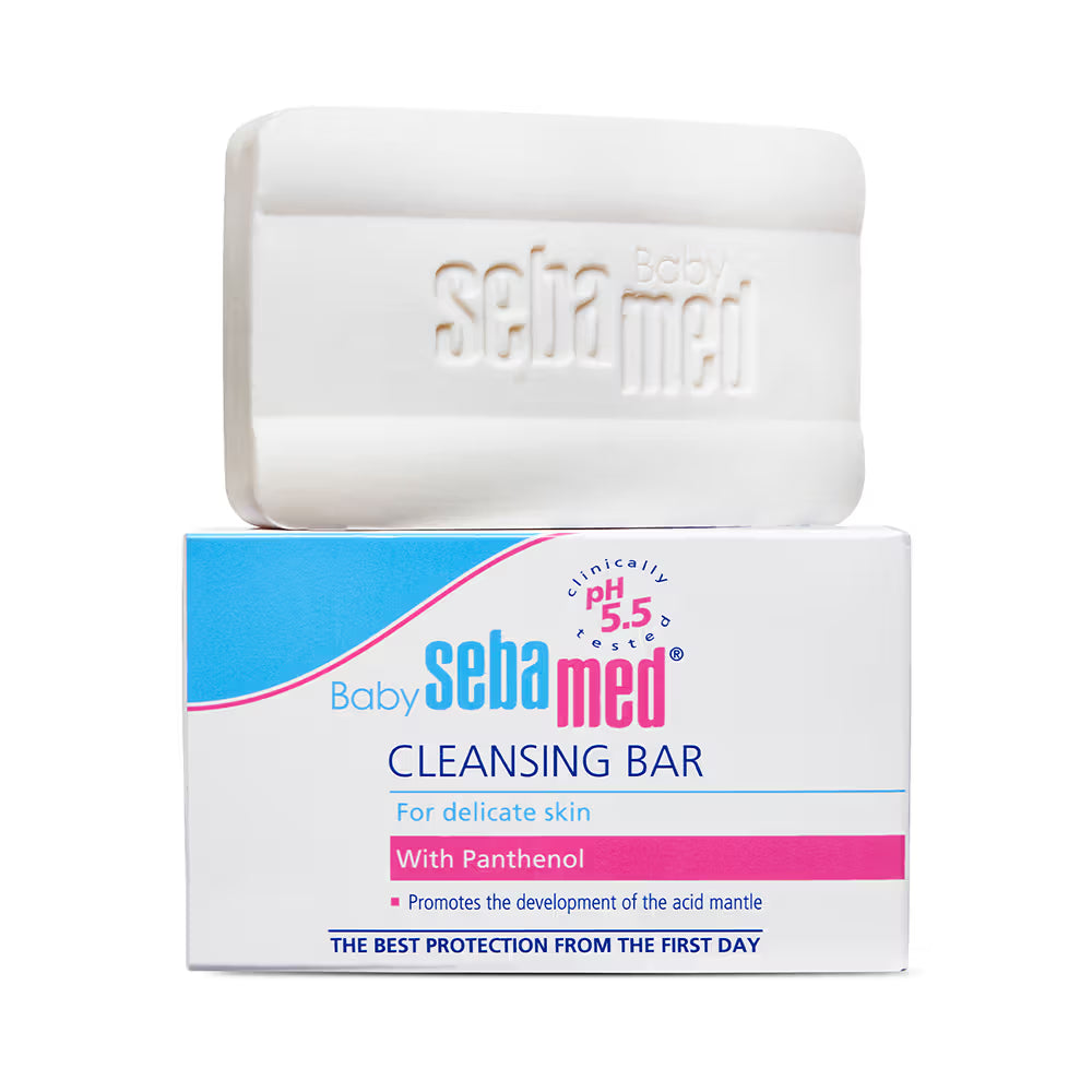 Sebamed Baby Cleansing Bar, pH 5.5 , Newborn Bathing, Soap Free, Tear Free
