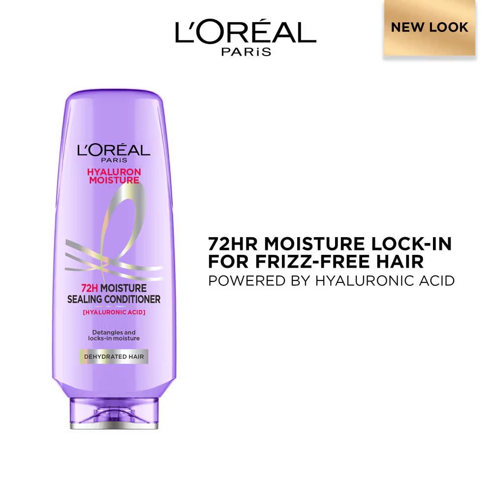 LOreal Paris Hyaluron Moisture Anti-Frizz Conditioner With Hyaluronic Acid For 72Hr Dehydrated Hair
