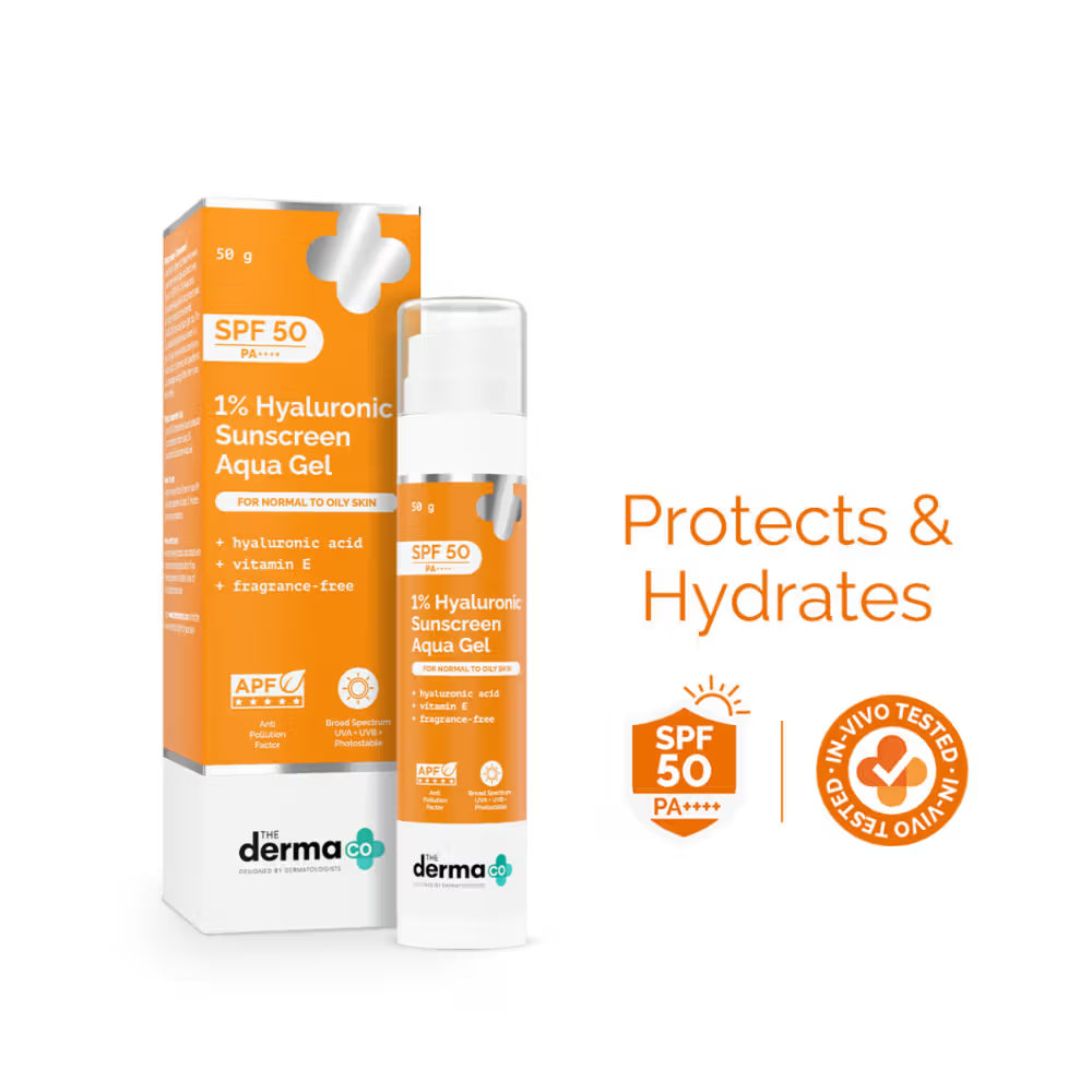 The Derma Co 1% Hyaluronic Sunscreen SPF 50 PA++++