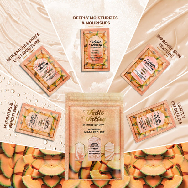 5 Step Manicure Pedicure Kit Brightening Musk Melon (Pack of 5)