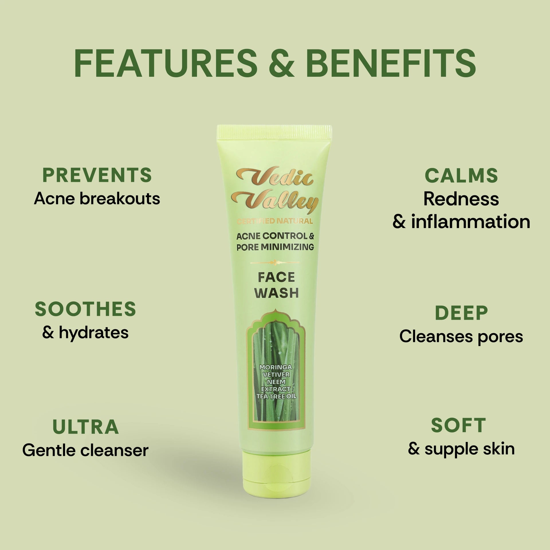 Vedic Valley Acne Control & Pore Minimizing Face Wash