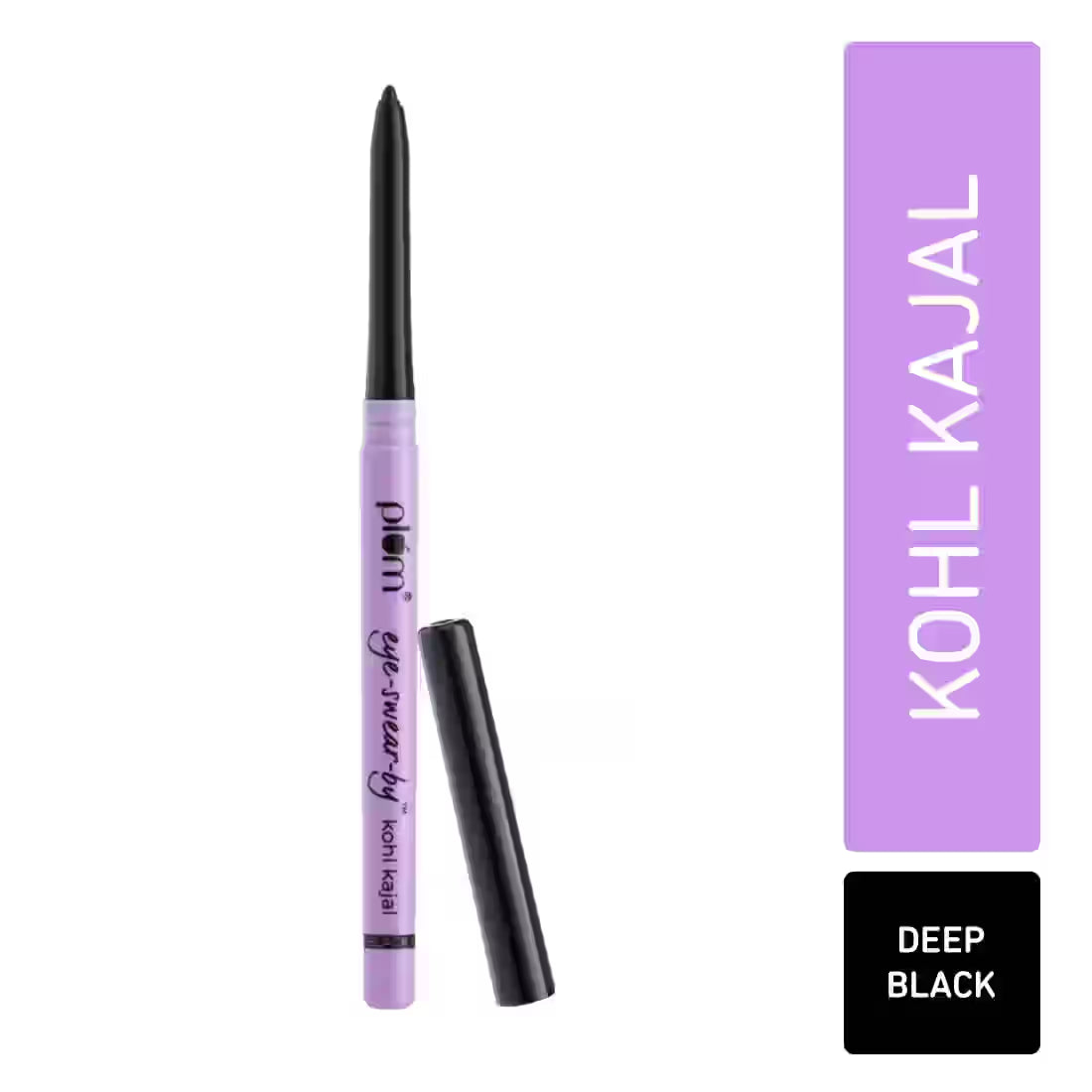 Plum Eye-Swear-By Kohl Kajal - Deep Black Creamy Smooth | Smudge-Proof | 12hr Stay